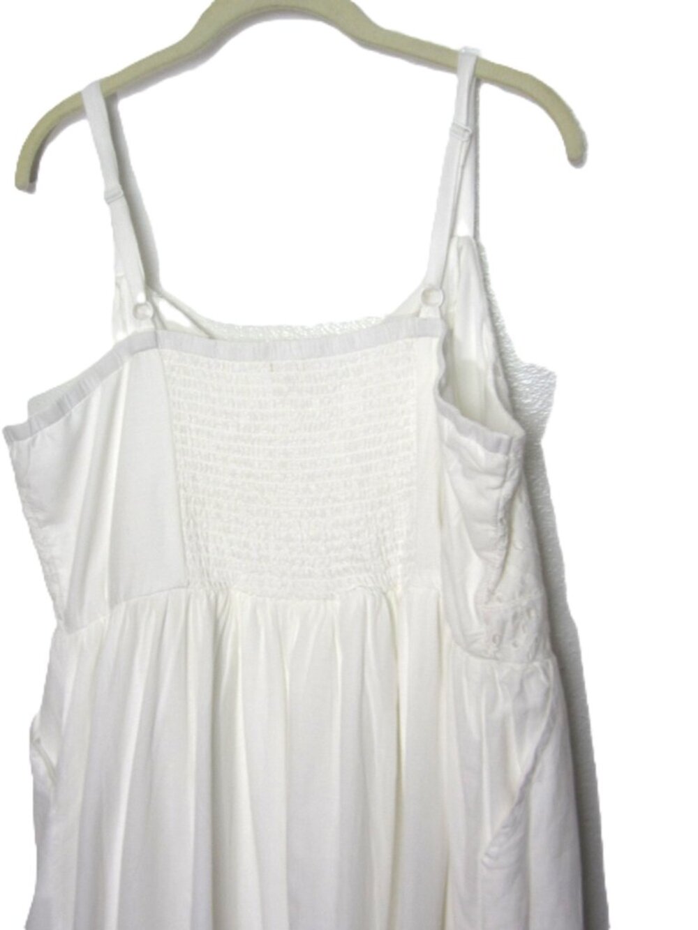 Torrid Size 2 18 20 NEW Spaghetti Strap White Eyelet Midi Dress Cotton Plus 2X - Picture 11 of 14